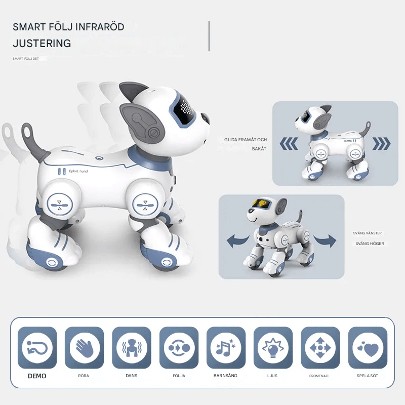 Älykäs robottikoira lapsille – elektroninen, tanssiva ja ohjelmoitava lelu
