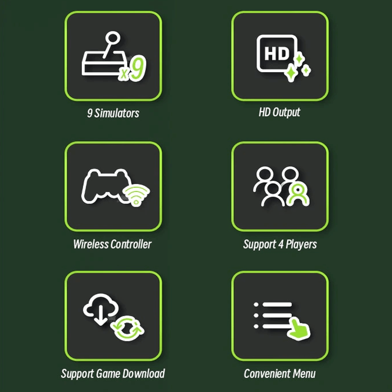 Langaton retropelikonsoli, jossa on 20 000 klassikkopeliä, 4K TV Game Stick -pelitikku