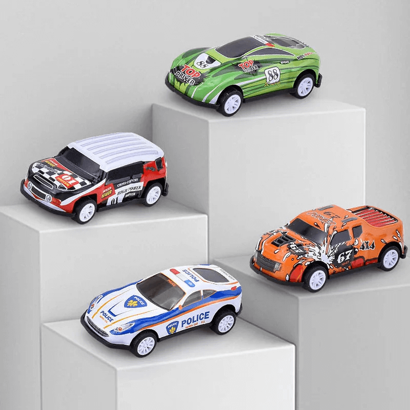 Lasten mini-kilpa-autosetti – kestävä rakenne ja jousitus