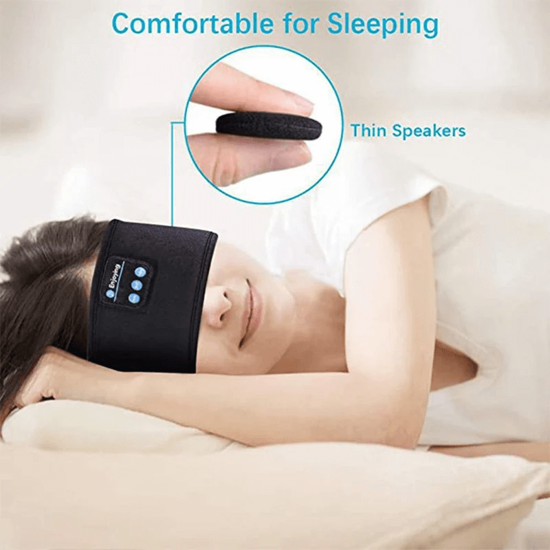 Langaton Bluetooth Sleep Headband & Eye Mask - Elastiset, mukavat kuulokkeet, joissa on irrotettavat kaiuttimet nukkumiseen ja liikuntaan.