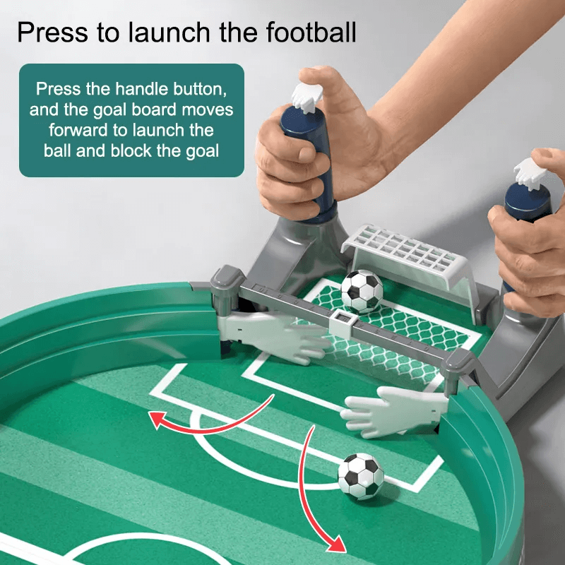 Pöytäjalkapallopeli lapsille ja aikuisille - Minijalkapallopeli puusta ja ABS:stä | Interaktiivinen 2-in-1 lautapeli 2-4 pelaajalle