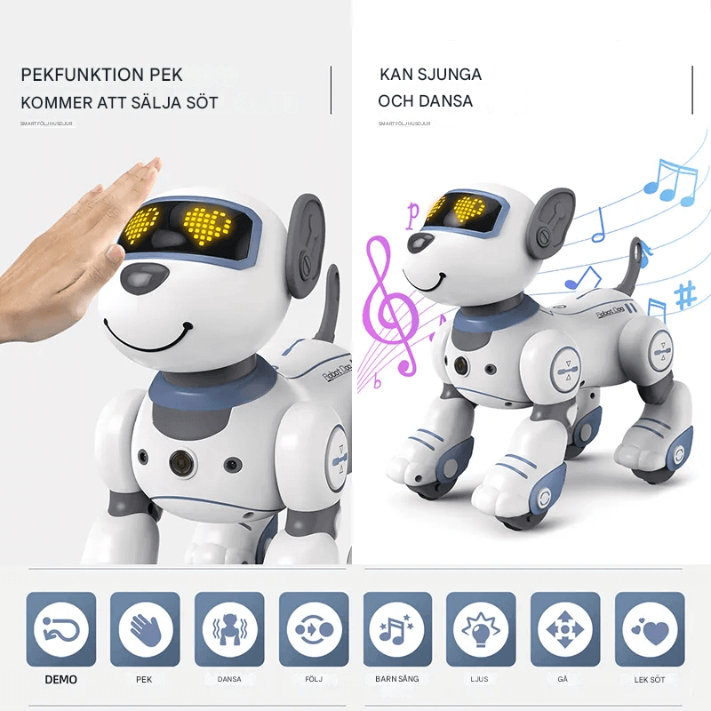 Älykäs robottikoira lapsille – elektroninen, tanssiva ja ohjelmoitava lelu