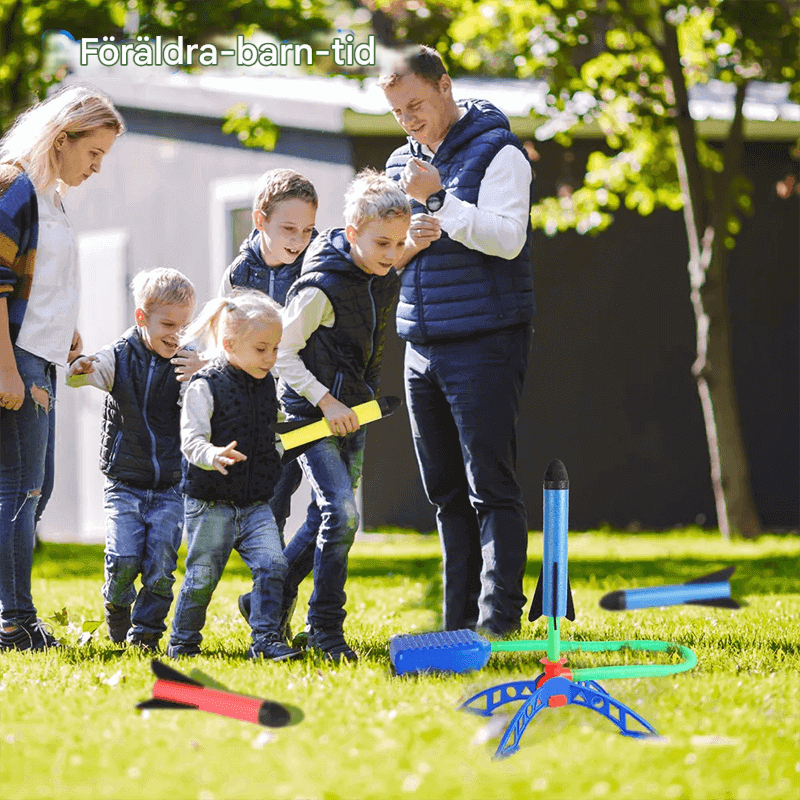 Lasten jalkapumppu-Rakettien laukaiseminen – Hauskaa, aktiivista ja luovaa ulkoilupeliä