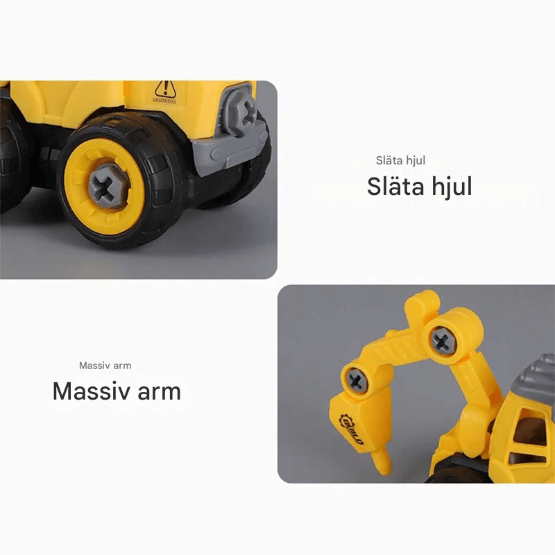 Palapeli-simulaatio Kaivinkone-lelu – Tee-se-itse Rakennettava Lelu lapsille