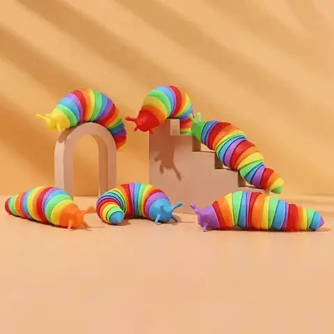 3D Värikkää Snail Anti-Stress Toy – Luova ja rentouttava aktiviteetti