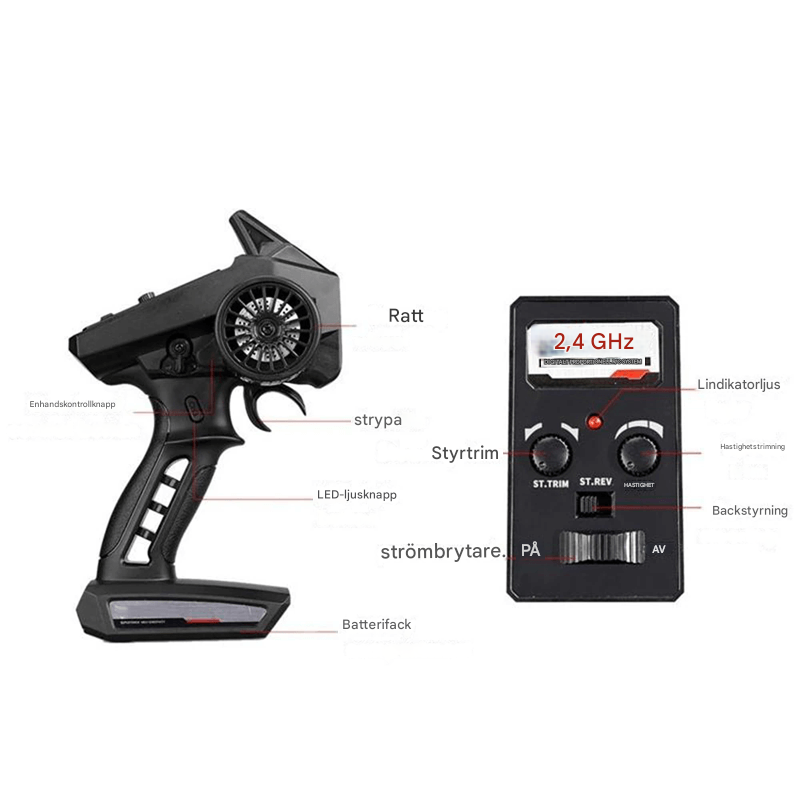 1:16 RC Car 50km/h - 4x4 Off-Road Monster Truck 4WD:llä ja 2.4G-kauko-ohjauksella