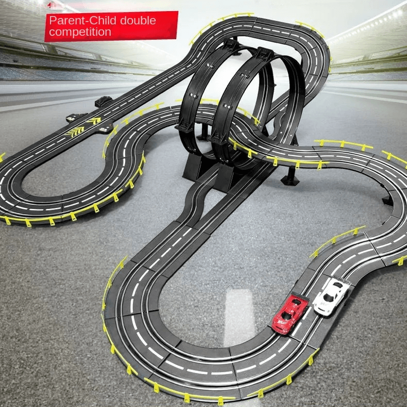 Suuri RC-autorata lapsille – Track Racing -lelu, jossa on kaksinkertainen kilpailu ja helppo asennus