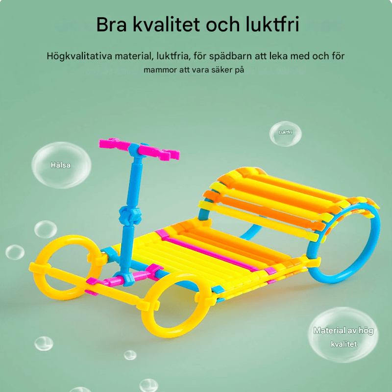 280 kpl älykkäitä palapelejä - Rakennuspalikoita lapsille, 3D-palapelit ja opettavainen rakennussarja, luova yhdistämis- ja rakennussarja