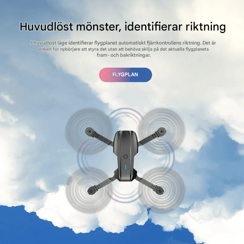 Mini-kauko-ohjattava drone 4K-kameralla – taitettava ja vakaa lento