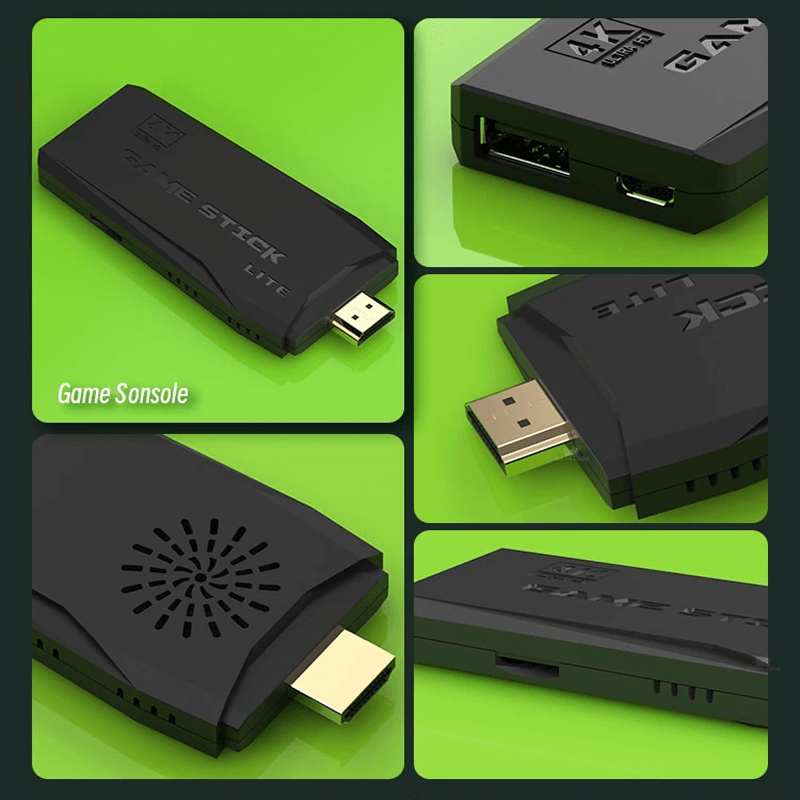 Langaton retropelikonsoli, jossa on 20 000 klassikkopeliä, 4K TV Game Stick -pelitikku