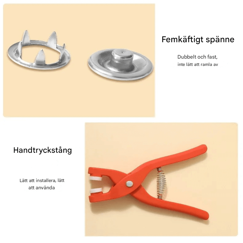 DIY-metallipainikeväline – tarkkuustyökalu vaatteille, nahalle ja käsityölle