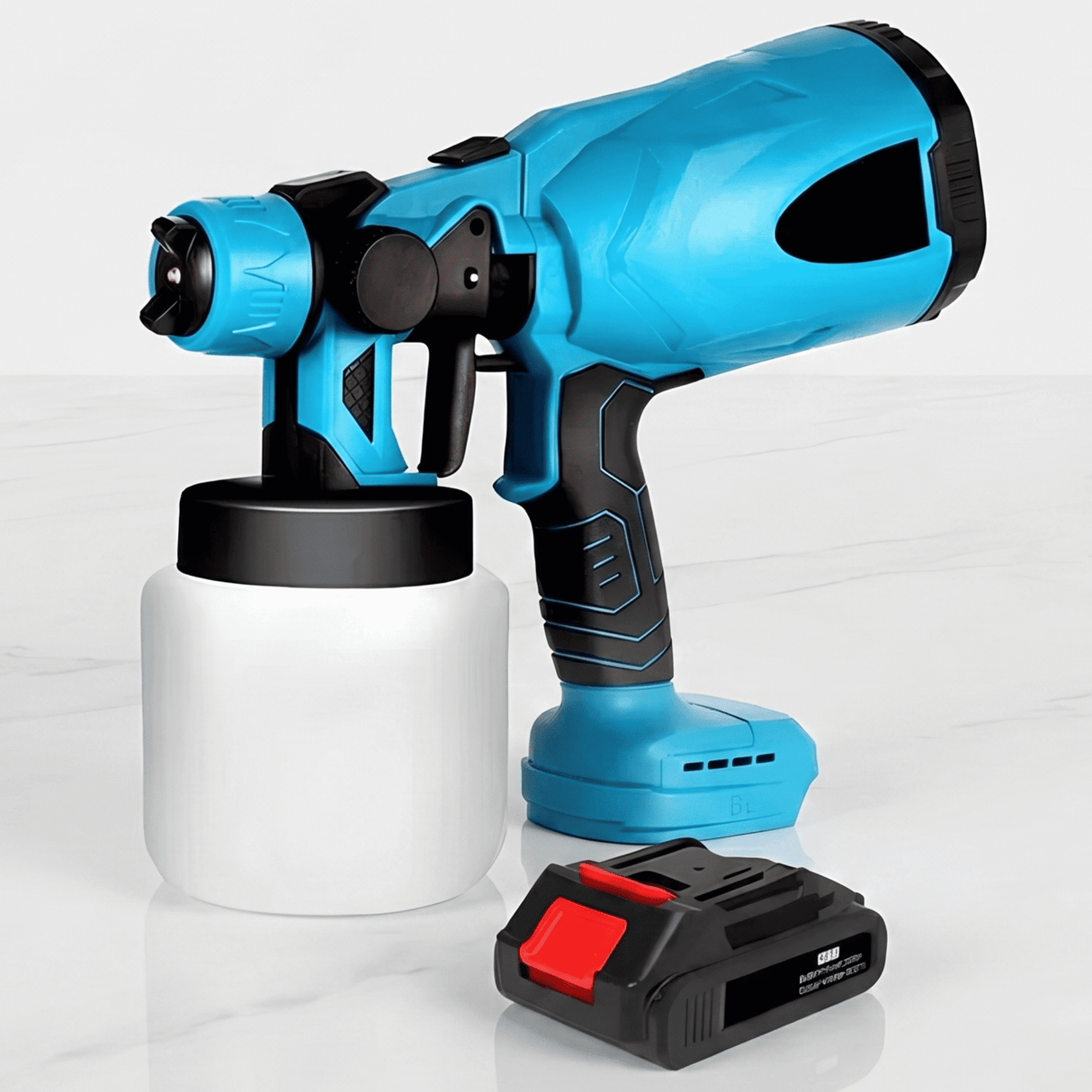 BIRGER – Trådlös Elektrisk Färgspruta 800 ml – 3 Sprutmönster för Möbler, Väggar och DIY