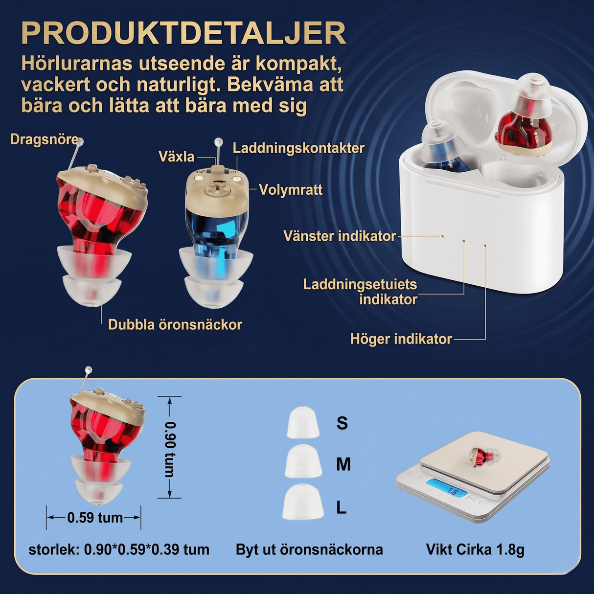 ClearTone - Huomaamattomat Kuulokojeet - Edistyksellinen Kuulokoje, Jossa on Melunvaimennusjärjestelmä
