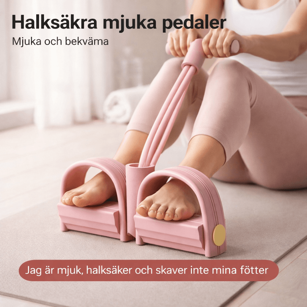 FlexPulse – Poljinpohjainen kuntolaite vastuskuminauhoilla venyttelyyn, vatsalihasten, jalkojen, käsien ja koko kehon harjoitteluun
