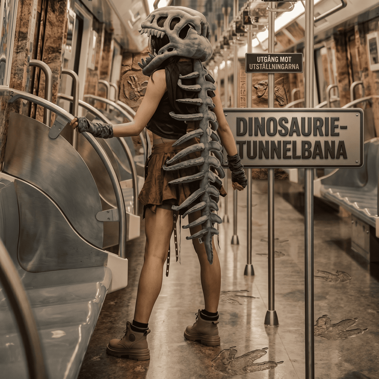 RexBone – Pehmeä pehmoleluinen dinosaurusluurankohattu lapsille ja aikuisille – Hauska ja konepestävä cosplay-asuste halloweenia, syntymäpäiviä ja teemajuhlia varten