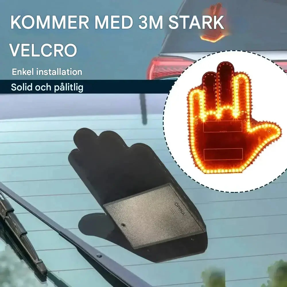 GlowHand - hauska käsilamppu autoon kaukosäätimellä | Näytä mielialasi liikenteessä loistavalla tavalla