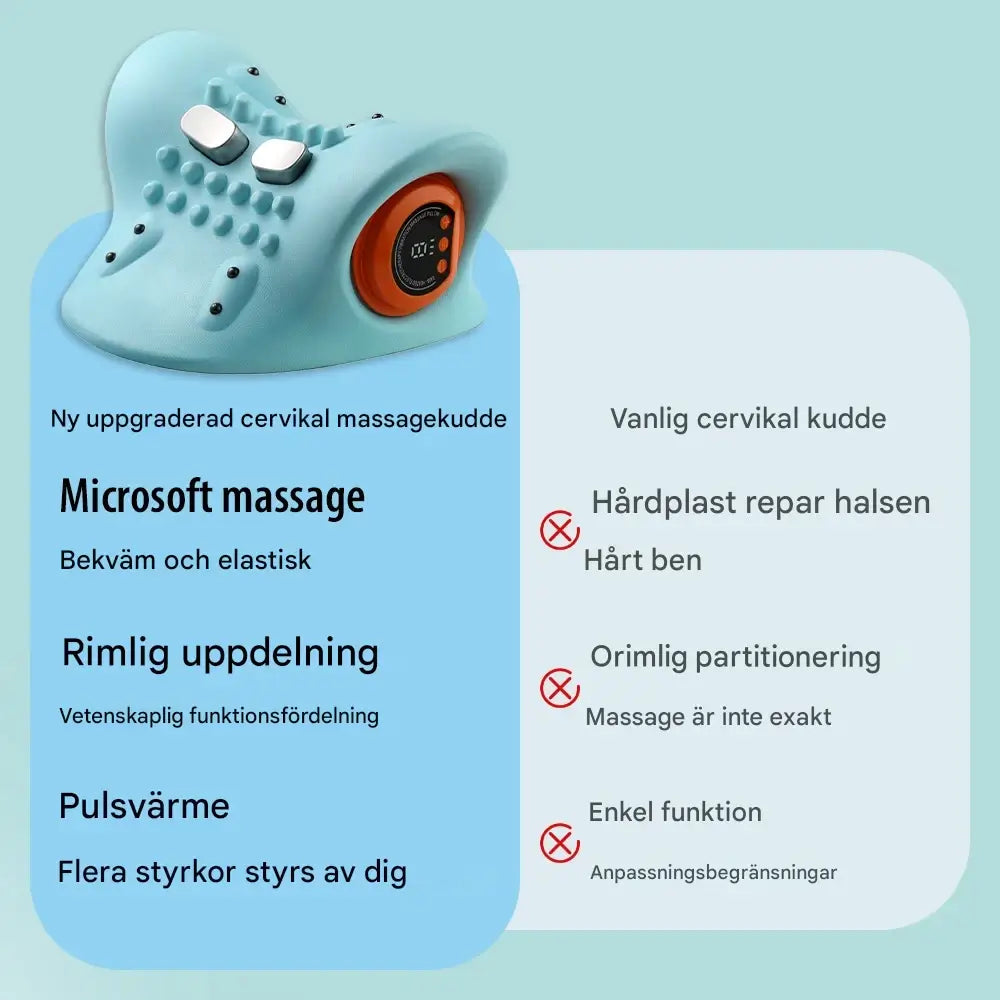 ThermaEase - sähköinen niskahierontatyyny, jossa on lämpö- ja EMS-teknologia