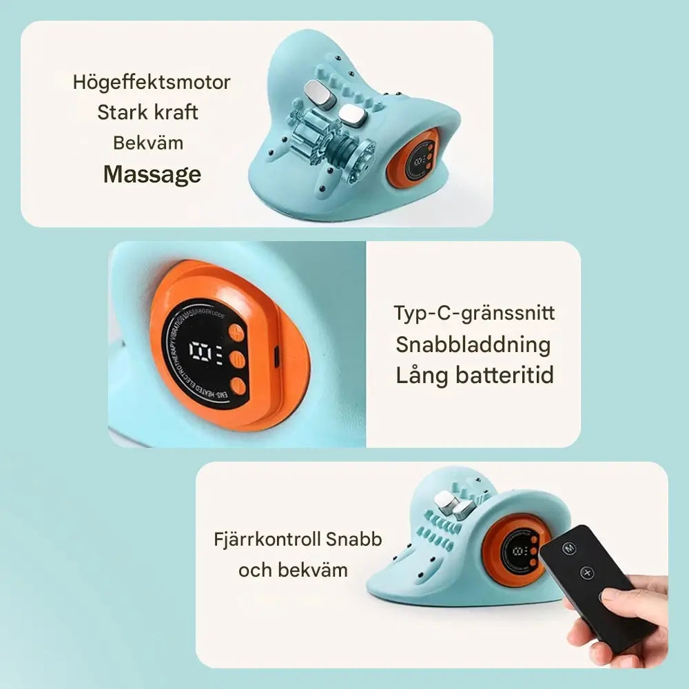 ThermaEase - sähköinen niskahierontatyyny, jossa on lämpö- ja EMS-teknologia