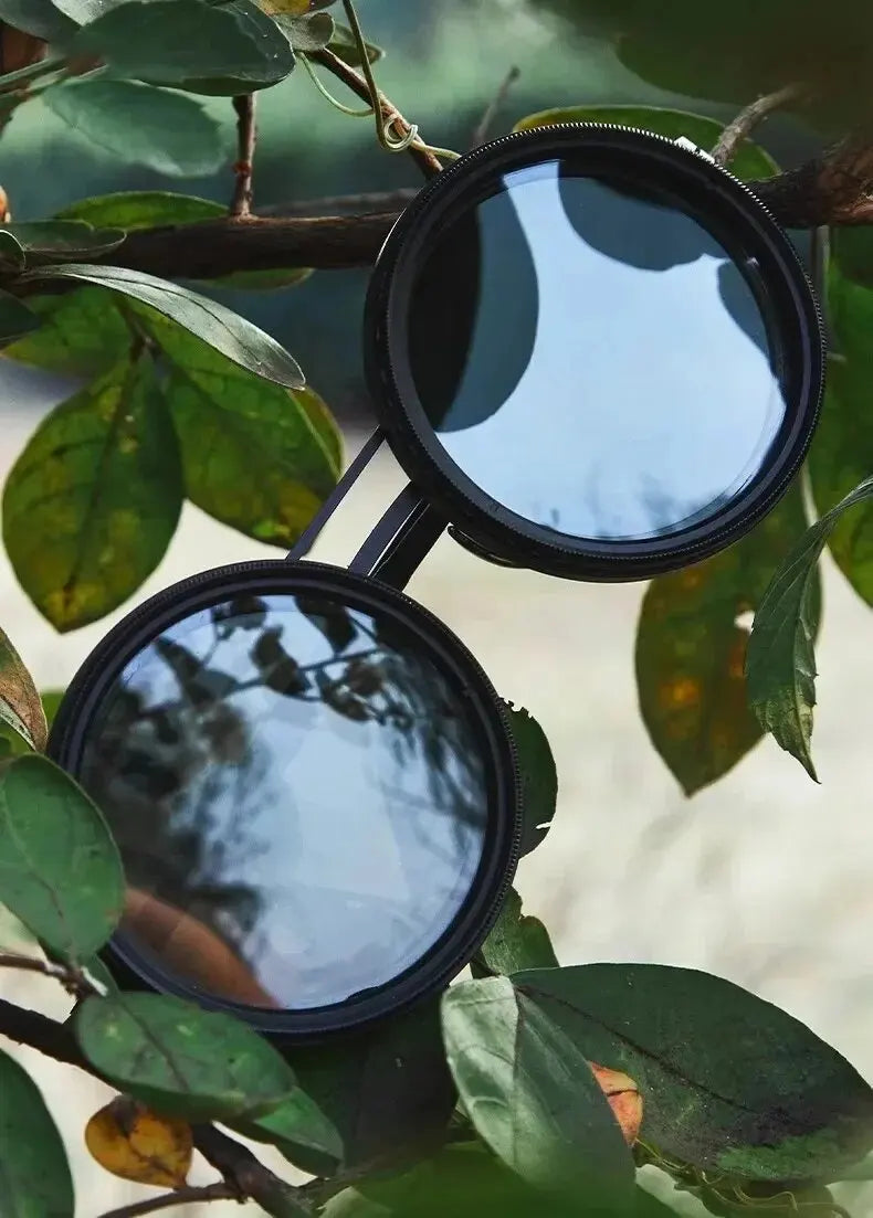 Solvyn - Säädettävät pyöreät aurinkolasit miehille ja naisille | Polarisoidut ND-suodattimilla ja retrotyyliin