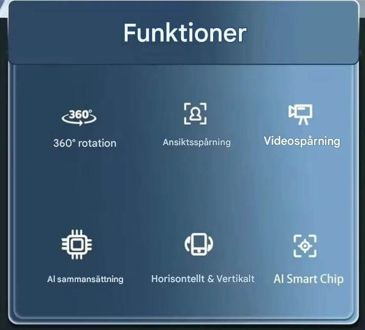 AiveloTrack - AI 360° Face Tracking Mobile Holder | Hands Free Recording for Vlogs, Live Broadcasts & Video Calls (Vlogit, suorat lähetykset ja videopuhelut)