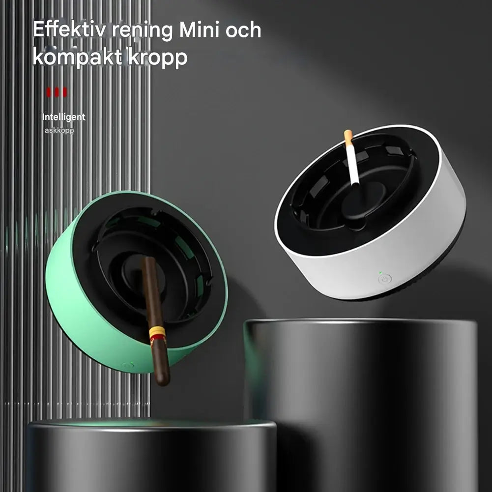 SmokeGuard - 2-in-1 tuhkakuppi ja ilmanpuhdistin | Auttaa parantamaan ilmanlaatua kodeissa ja toimistoissa.