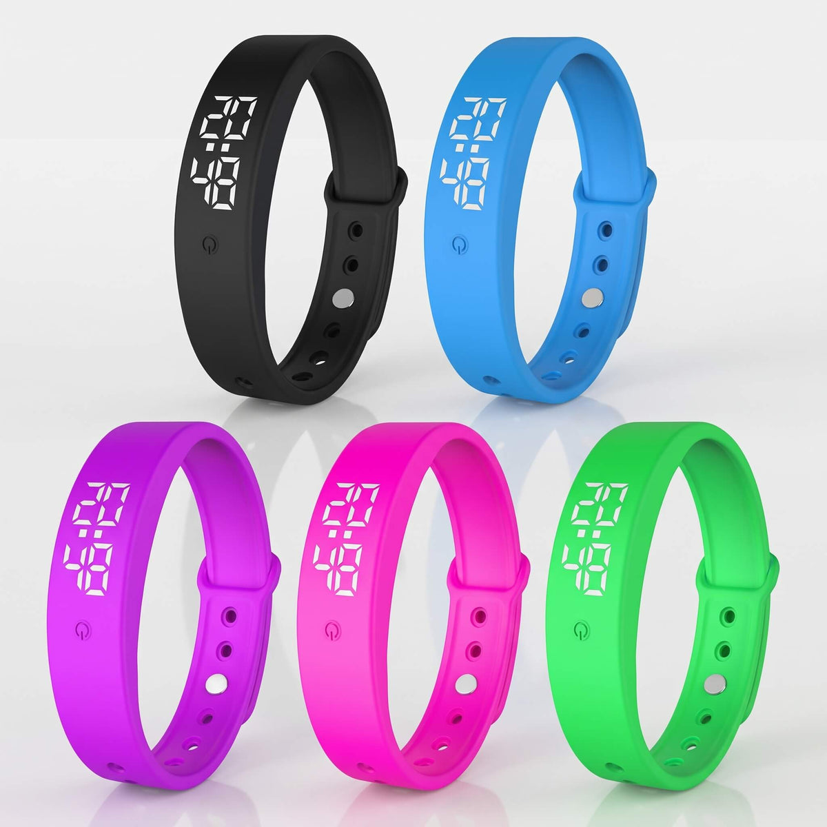 TempWave – Smart Armband med Temperaturmätare och Feberlarm – Vattentät Klocka med Vibrationslarm, Timer och Kalender