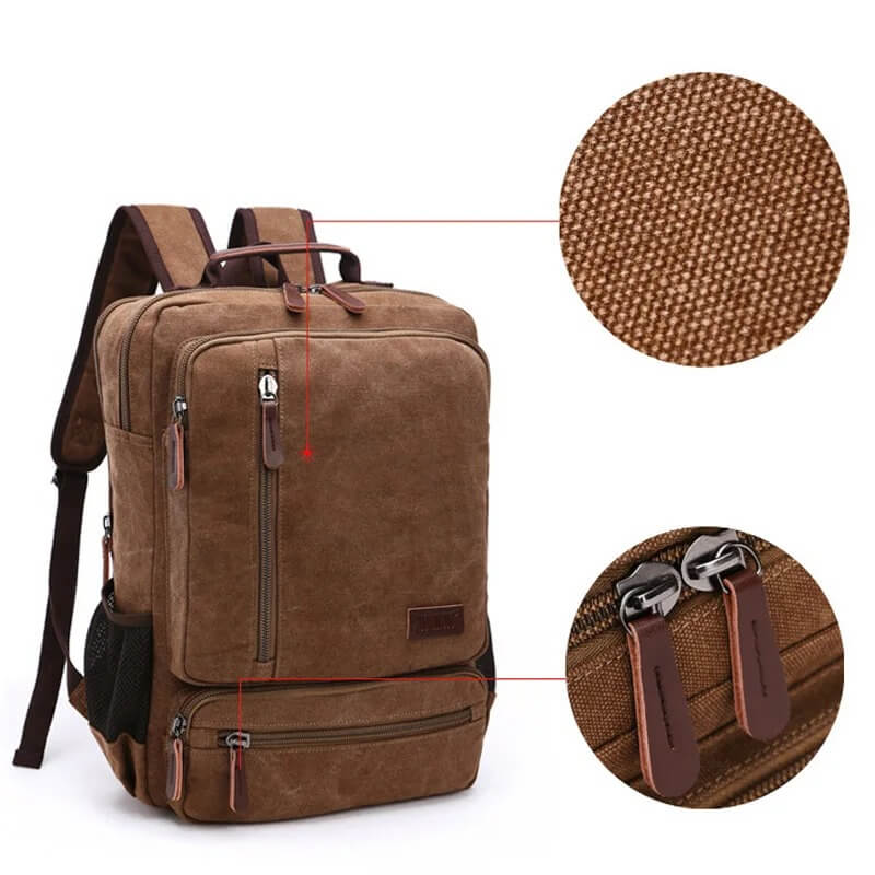 NomadiqPack - Vintage Canvas reppu matkustamiseen | Tyyli, toiminto ja joustavuus yhdessä