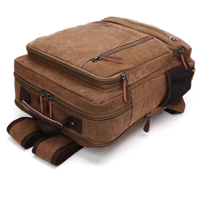 NomadiqPack - Vintage Canvas reppu matkustamiseen | Tyyli, toiminto ja joustavuus yhdessä