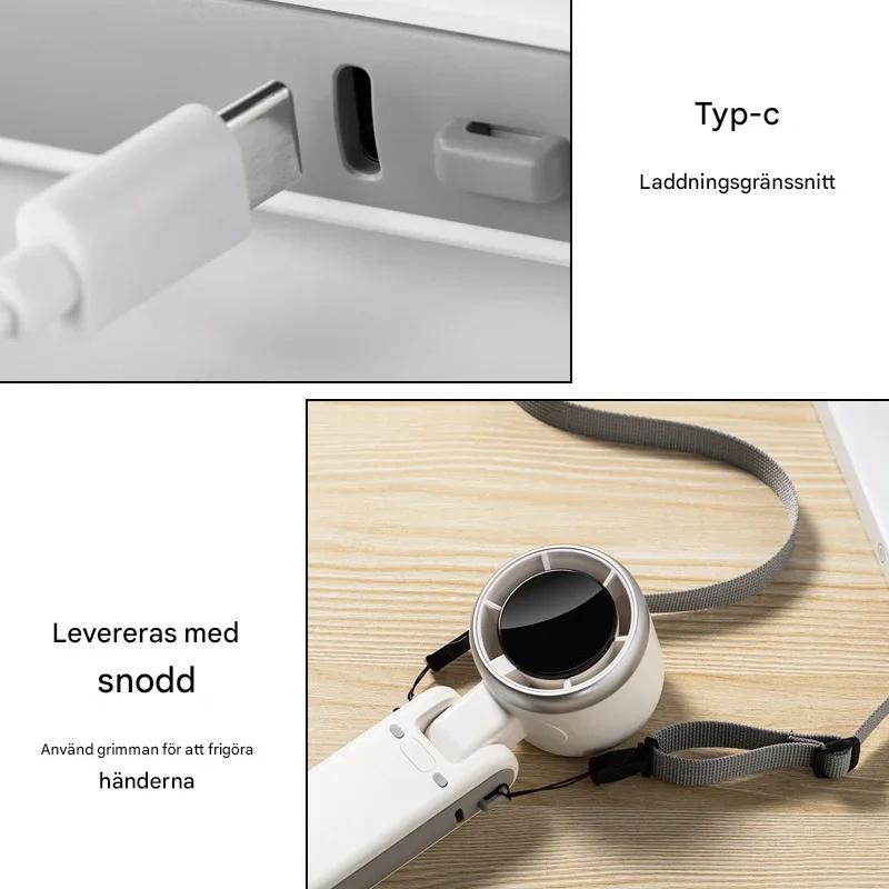 TurboBreeze - Handhållen Mini-turbofläkt för Resor och Vardagsbruk