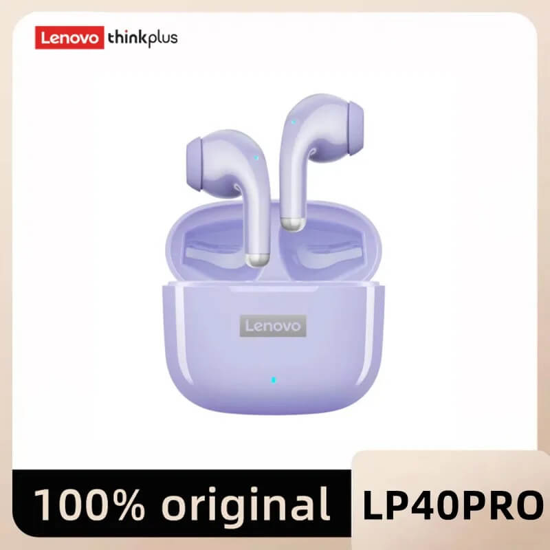 Lenovo LP40 Pro - Langattomat Bluetooth 5.1 -kuulokkeet | HiFi-ääni, kosketusohjaus, latauskotelo ja mikrofoni