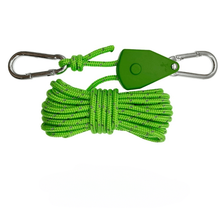 ReflectaCord - Heijastava telttajohto 5M säädettävällä hihnapyörällä telttailuun