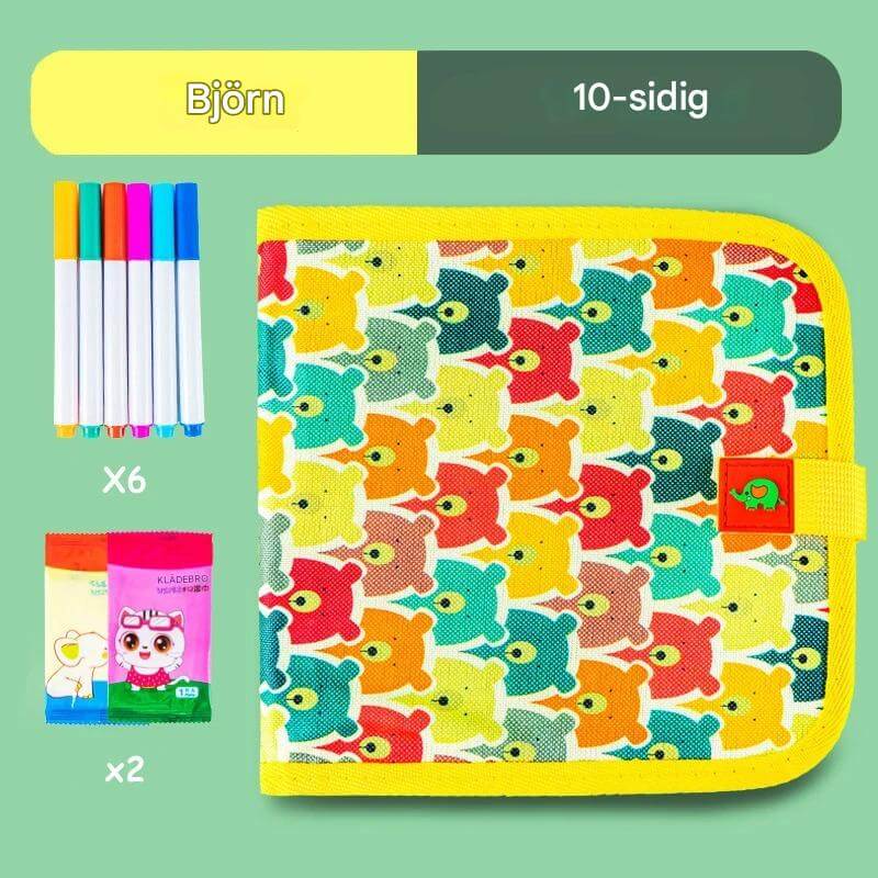 DoodleBloom - Uudelleenkäytettävä lasten piirustuskirja | Pyyhittävä & Kannettava luovuus Magic Penillä