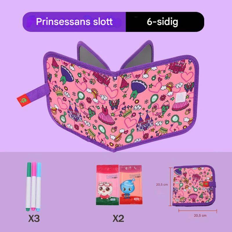 DoodleBloom - Uudelleenkäytettävä lasten piirustuskirja | Pyyhittävä & Kannettava luovuus Magic Penillä