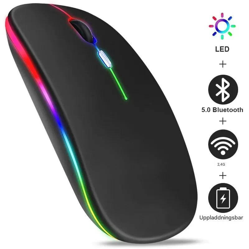 VibeGrip - Langaton RGB-ergonominen hiiri | Tyyli, mukavuus ja tarkkuus yhdessä