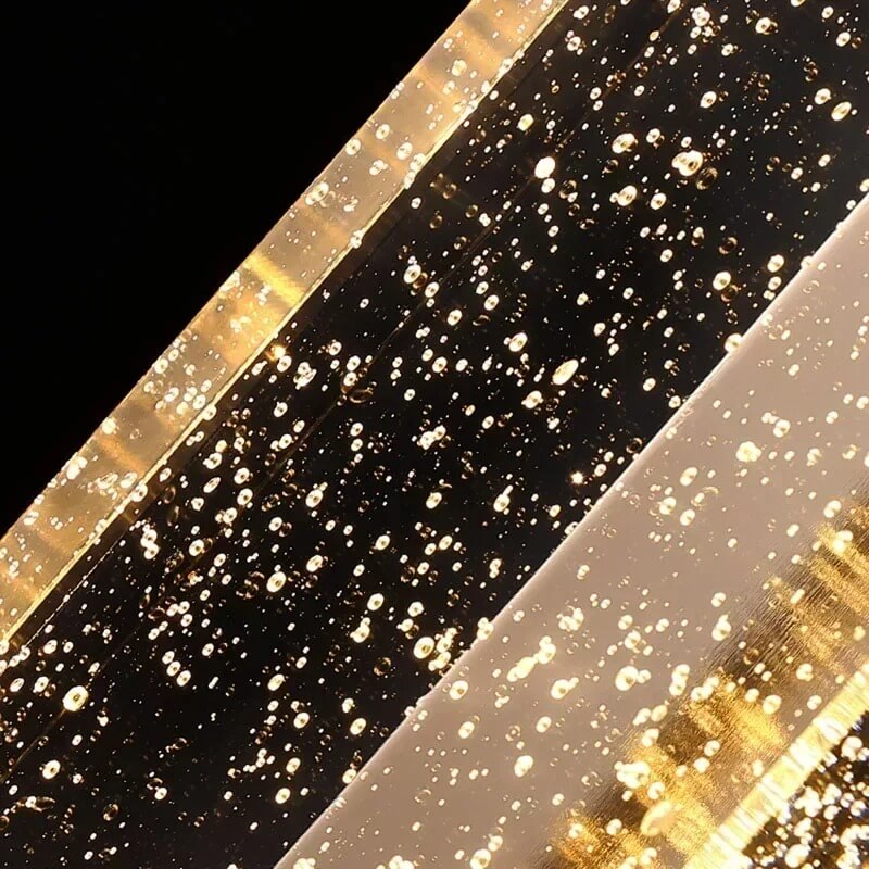 LuxeAngle - Seinävalaisin, jossa on kuplakristalli ja kullattu metalli | Tyylikäs ja ylellinen koristeellinen valaistus makuuhuoneeseen ja olohuoneeseen.