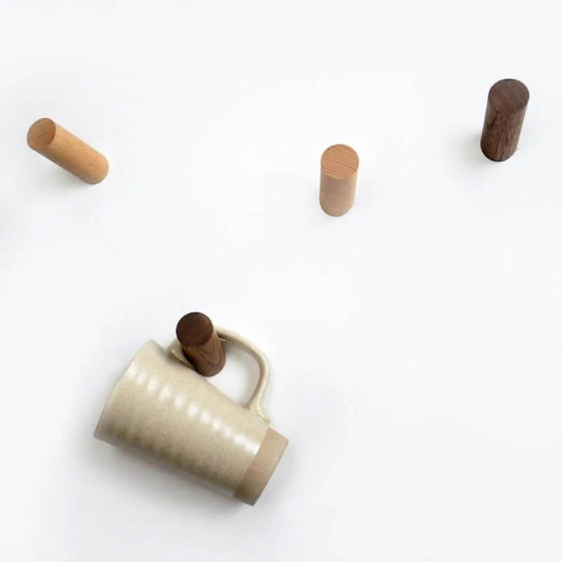 BarkHook - seinään kiinnitettävä puinen koukku vaatteille, avaimille ja asusteille | Tyylikäs säilytys luonnollisella muotoilulla