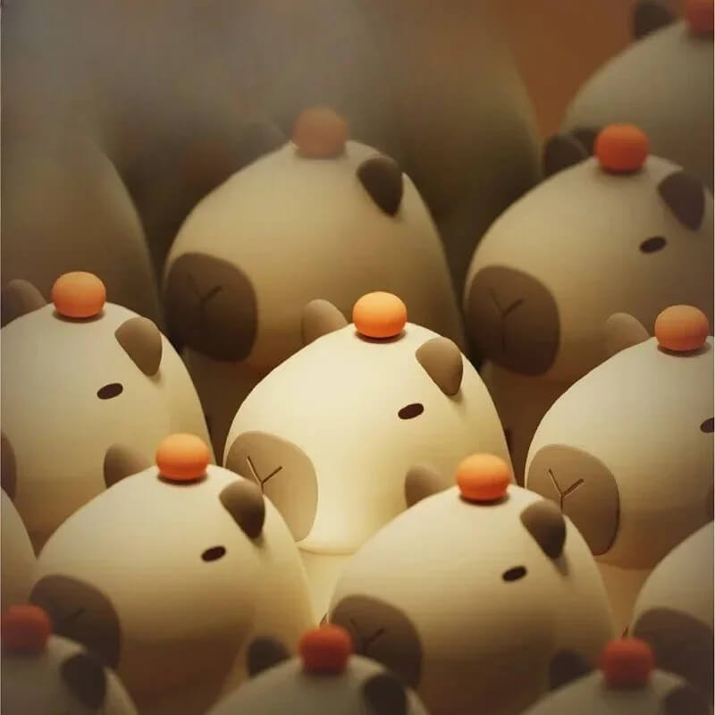 LumiBara - Kykyinen silikoni-yövalo lapsille | Pehmeä, ladattava ja turvallinen yöpöydänvalo kumppani