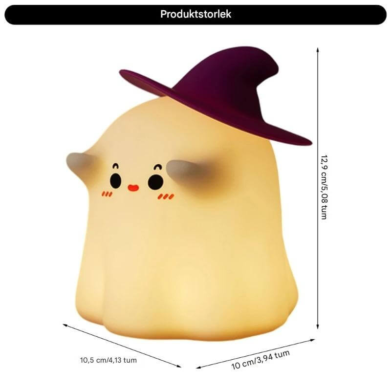 GlowShroom - Silikoni LED-yövalo | Pehmeä kurpitsa-, sieni- tai kummitusmuotoilu lastenhuoneisiin ja makuuhuoneisiin.