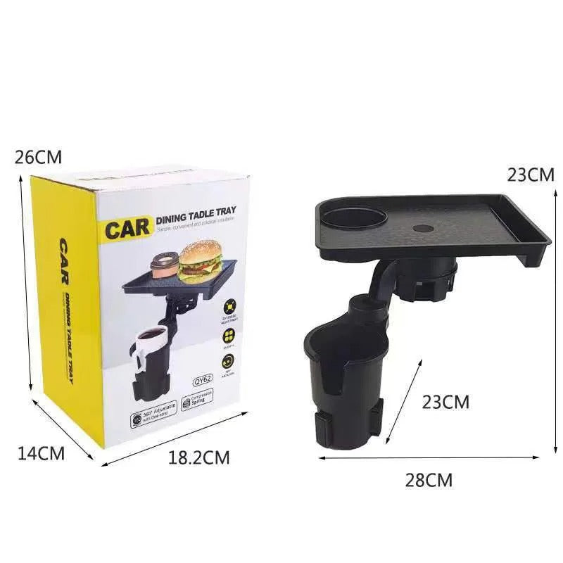 CarMealTray - Autotarjotin pyörivällä tarjoilupinnalla | Syö ja järjestä helposti autossa