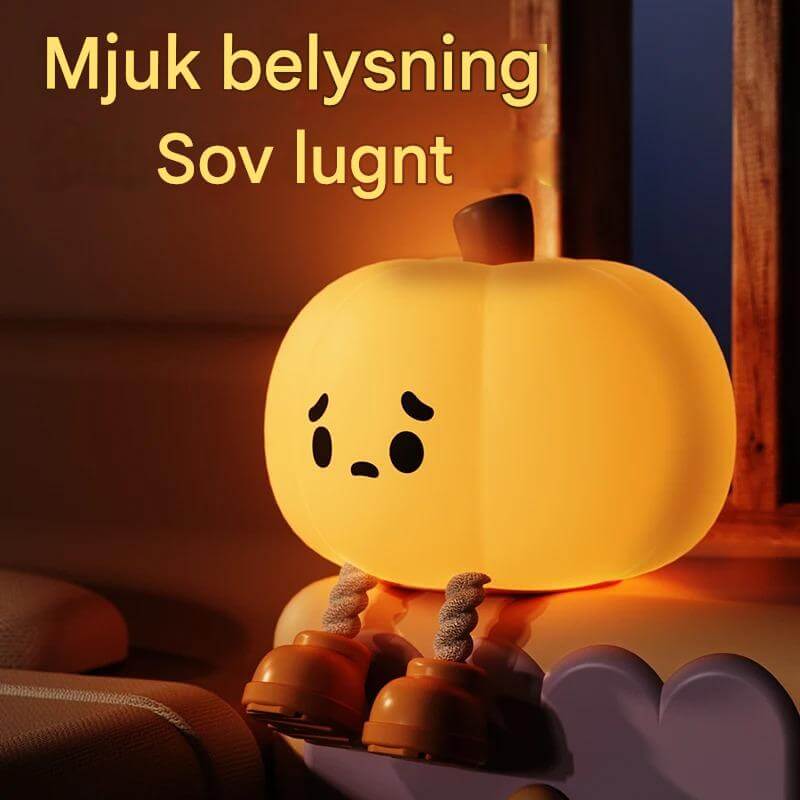 GlowShroom - Silikoni LED-yövalo | Pehmeä kurpitsa-, sieni- tai kummitusmuotoilu lastenhuoneisiin ja makuuhuoneisiin.