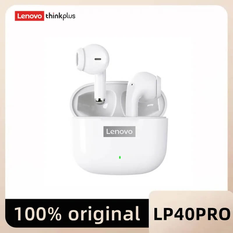 Lenovo LP40 Pro - Langattomat Bluetooth 5.1 -kuulokkeet | HiFi-ääni, kosketusohjaus, latauskotelo ja mikrofoni
