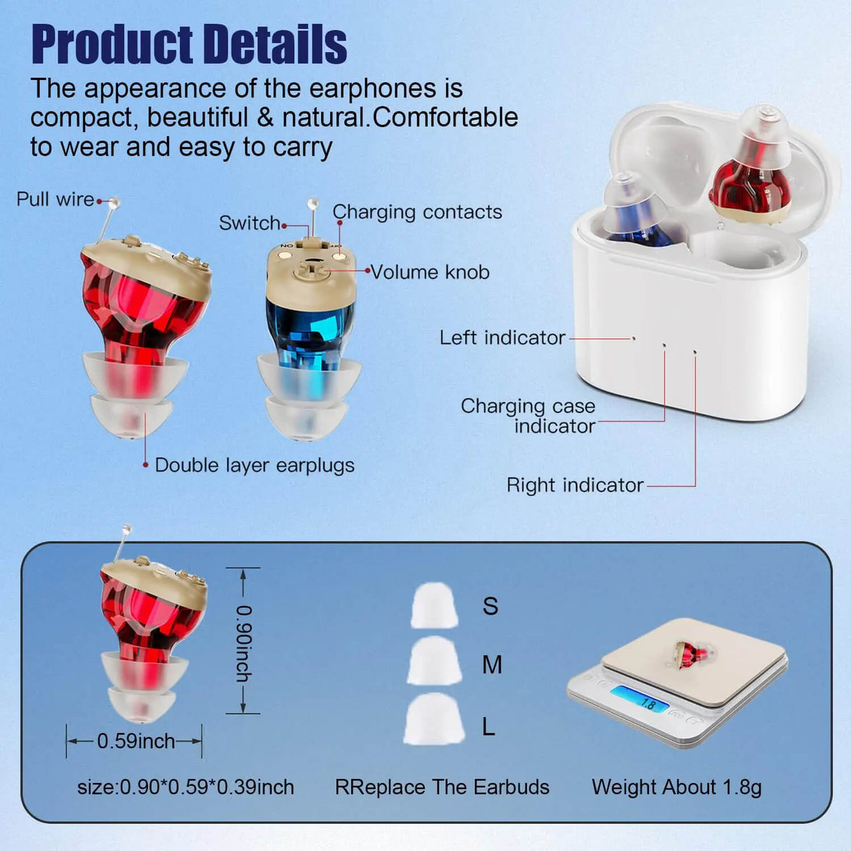 ClearTone - Huomaamattomat Kuulokojeet - Edistyksellinen Kuulokoje, Jossa on Melunvaimennusjärjestelmä