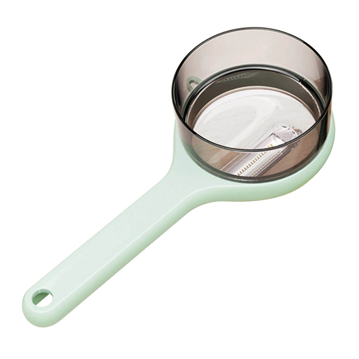 PeelPod - kuorintaveitsi sisäänrakennetulla säilytyslaatikolla | Älykäs keittiötyökalu, joka vähentää roiskeita.