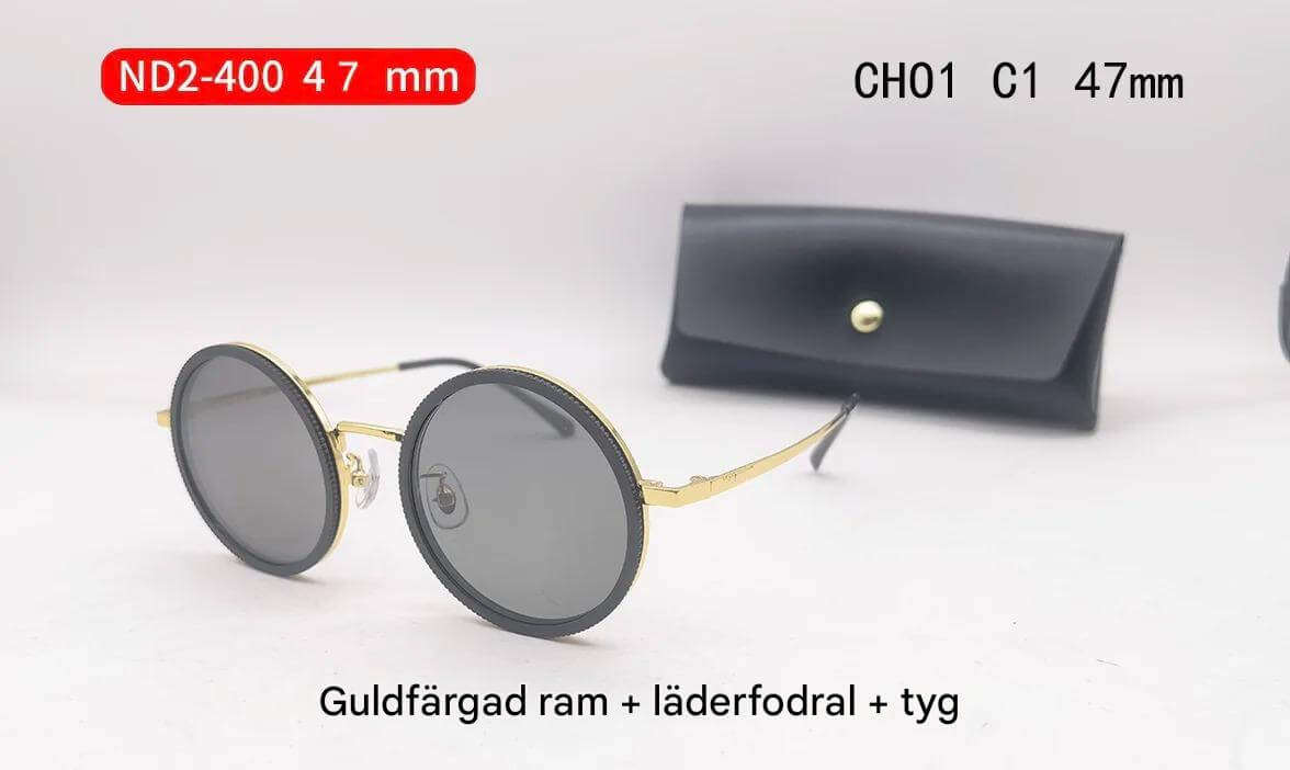 Solvyn - Säädettävät pyöreät aurinkolasit miehille ja naisille | Polarisoidut ND-suodattimilla ja retrotyyliin