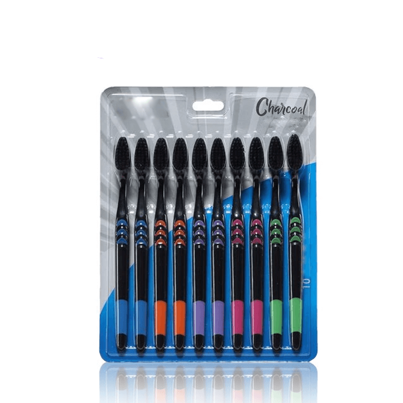 10kpl Bambuhammasharja Hiilikuidulla Varustettuna