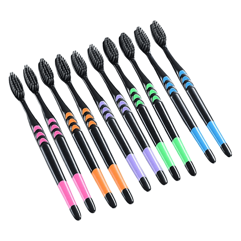 10kpl Bambuhammasharja Hiilikuidulla Varustettuna