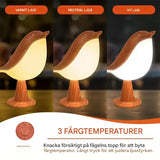 FeatherGlow - LED-lintujen yövalo kosketusohjauksella | Koristeellinen ja rentouttava valaistus makuuhuoneeseen ja olohuoneeseen