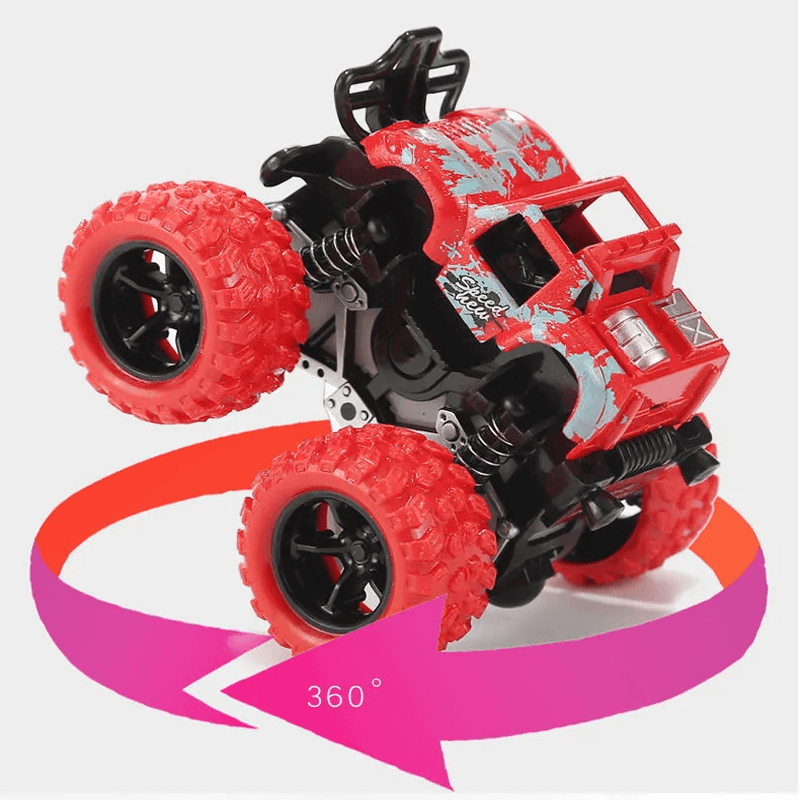 Iskunkestävä 360° pyörivä kitkavetoinen – Diecast Offroad -autolelu