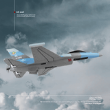 Kauko-ohjattava RC F16 Foam Jet Aircraft - 2.4G, realistinen potkuri, liidintoiminto ja pitkä kantama