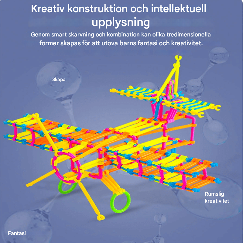 280 kpl älykkäitä palapelejä - Rakennuspalikoita lapsille, 3D-palapelit ja opettavainen rakennussarja, luova yhdistämis- ja rakennussarja